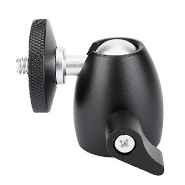 Imagem de aqxreight Q39 Liga de Alumínio Mini Cabeça Esférica Suporte de Montagem de Parafuso de 1/4 de Polegada para tripé de Câmera Preto Vida de Processo e Sensação de Acabamento Liga de Alumínio de