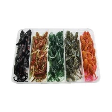 Imagem de 80 peças iscas de pesca macias 4cm/1,57 pol./2,9g iscas artificiais co