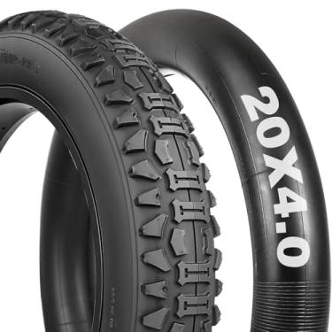 Imagem de GRELiving Pneu de bicicleta 20x4.0 Premium E-Bike 102-406 para bicicleta elétrica/MTB/BMX - Todo o terreno para neve, areia, trilha - Maior conforto e aderência (1 pneu + 1 tubo + 2 alavancas de pneu