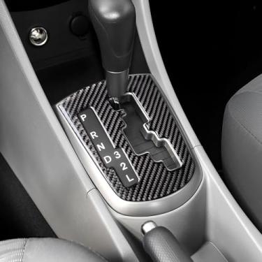 Imagem de BETTERHUMZ Adesivo de quadro de painel de câmbio para Hyundai Accent Sedan Hatchback 2010 2011 2012 2013 2014 2015 2016 fibra de carbono console central acessórios interiores do carro
