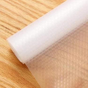 Imagem de Forros de prateleira para armários de cozinha, plástico EVA não adesivo, lavável à prova d'água, forros de geladeira para cozinha, gaveta, geladeira (tamanho: 60 cm × 196,85 pol/500 cm)