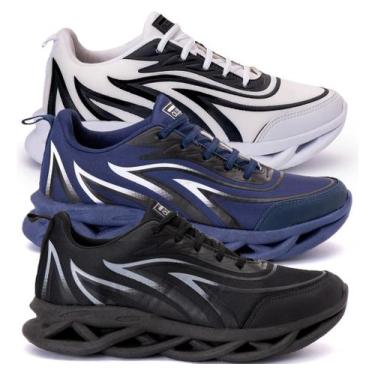 Imagem de Kit 3 Tenis Masculino Confortável Macio Para Caminhada Academia Corrid