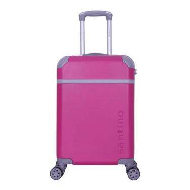Imagem de Mala Viagem Santino SDV601 Rígida Rodinhas 360 Bordo ANAC, Fúcsia