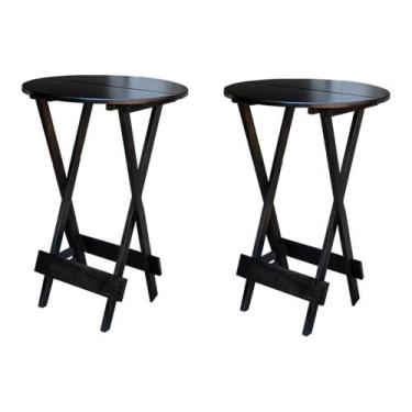 Imagem de Kit 2 Mesas de Madeira Bistrô Dobravel Ideal para Bar e Restaurante Ta