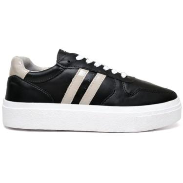 Imagem de Tênis Feminino Estiloso em Verniz Sola Alta Moderno Confortável do 34 ao 40, Ref.: 1006, Polo Blu ORIGINAL (Preto, BR, Adulto, Numérico, 39)