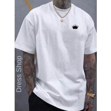 Imagem de Camiseta Masculina Coroa Camisa 100 algodão malha 30.1 Blusa Street W 