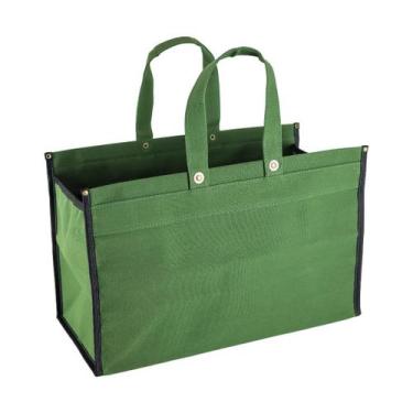 Imagem de Sacola de lona bolsa de lona resistente para supermercado feira hortfr
