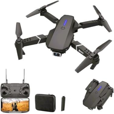 Imagem de Drone Zangão Pro Dobrável 4k HD Dual Camera Quadcopter Controle Remoto de Aeronave com Bolsa de Armazenamento (Preto, 4K Câmera + 1* bateria)