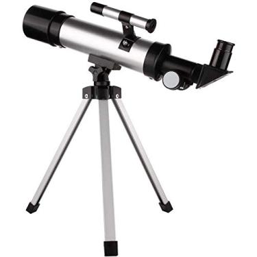 Imagem de pcagfaajmh Telescópio, telescópio astronômico, telescópio infantil de alta velocidade com espelho localizador, presentes HD são presentes para crianças iniciantes