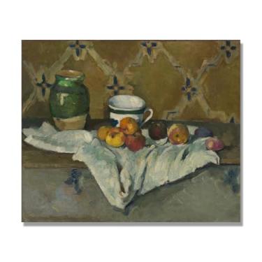 Imagem de NHLDZYH Arte em tela vintage de frutas mortas, pintura clássica de cozinha country, decoração de parede de casa de fazenda quente para sala de jantar e cozinha. A40. 70 x 84 cm - 27,5 x 33,1 pol