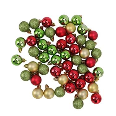 Imagem de Naroote Conjunto de Mini Enfeites de Bola de Natal Brilhantes, 49 Peças de Bola de Natal Colorida Ecológica para Decoração de Festa de Casamento de Feriado, Bolas Suspensas Ideais para Festas de