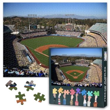 Imagem de Jigsaw Puzzles 1000 Pieces for Adults Dodger Stadium Puzzle 1000 Pieces Baseball Field Puzzle Home Wall Decoration Challenging & Vivid Detail Ideal for Puzzles Enthusiasts Finished Size: 70x50cm