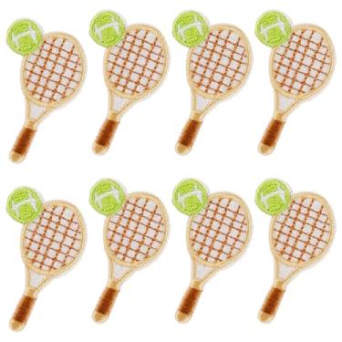 Imagem de 10 peças de remendo de bola de tênis bordado para reparo de roupas, aplique para chapéus, jeans, jaquetas, bolsas, mochilas