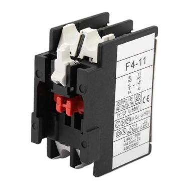 Imagem de Contator 10A AC Contator Auxiliar Contato 1NO/1N 2 PCS 2 Peças Bloco de Acessórios CJX2 Contator AC F4-11 Serve para LADN11