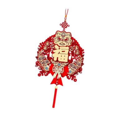 Imagem de CarpNettore Enfeite de Ano Chinês 2026, Decoração de Festa do Festival da Primavera, Pingente de Porta Tradicional da Sorte para o Ano Lunar, Style I