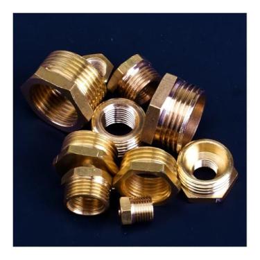 Imagem de 1 peça de encaixe de tubo redutor de bucha sextavada de latão 1/4 3/8 1/2 3/4 Fêmea para M (macho) conector de acoplador adaptador de cobre redutor rosqueado (G1(F) XG1-1I2(M))