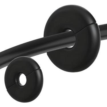 Imagem de Thinp 2 peças de ilhós de parede para cabos, cabos de parede que passam através de cabos antiderrapantes, kit de roteamento de cabos Starlink para paredes e furos de arame de móveis (Blake)