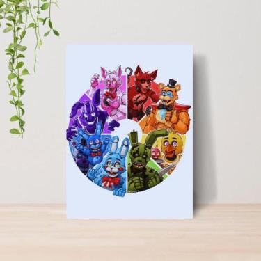 Imagem de Quadro Five Nights at Freddy s FNAF A4  Placa MDF 02 - Lomi Art