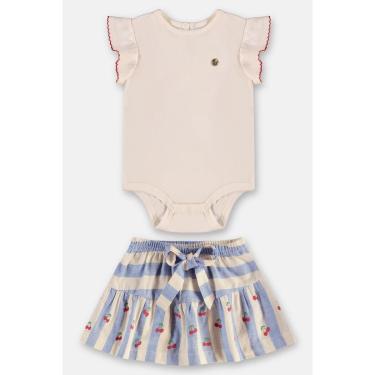 Imagem de Conjunto Bebê Menina Body/Saia Up Baby Cerejinhas-Feminino