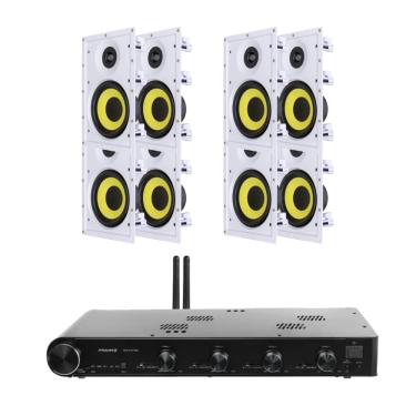 Imagem de Kit Amplificador Slim 4700 HDMI + 8 Arandelas CI6R Plus