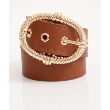 Imagem de Cinto Feminino Fivela Textura Marisa-82063, Marrom, GG