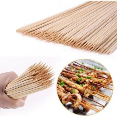 Imagem de 1000 un espeto palito bambu 25 cm vareta churrasco - JL EMBALAGENS