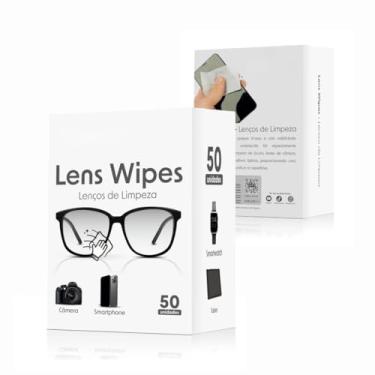 Imagem de Lenço Umedecido 50un Limpa Tela Limpa Telas Lenços Umedecidos Limpa Óculos Limpa Lentes De Óculos Limpa Tela Notebook Lenço Desinfetante Lens Wipes Portátil