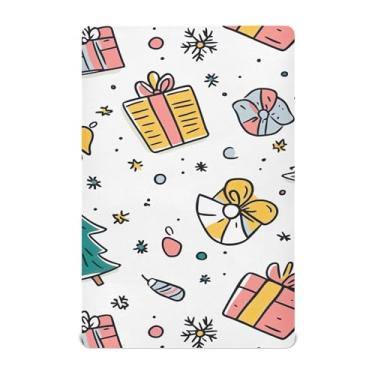 Imagem de xigua Lindo lençol de berço de Natal para meninas e meninos, lençol macio e respirável adequado para berço padrão e cama infantil 71 x 132 cm