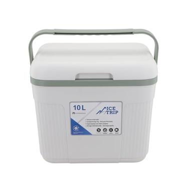 Imagem de Cooler Caixa Térmica 10 Litros Tucca Potí Branco Portátil Com Alça Para Praia Camping Bebidas Geladas Lanches Vedação Reforçada Design Moderno Compacto Resistente