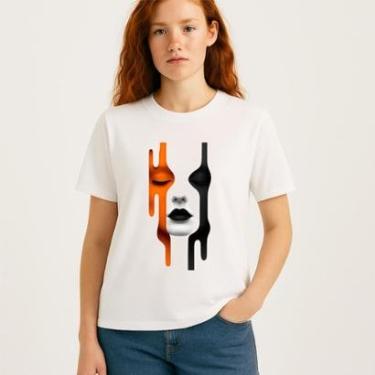 Imagem de Camiseta Feminina Algodão Premium Malha Grossa e Perfumada Academia Caminhada Treino Exercicios-Feminino