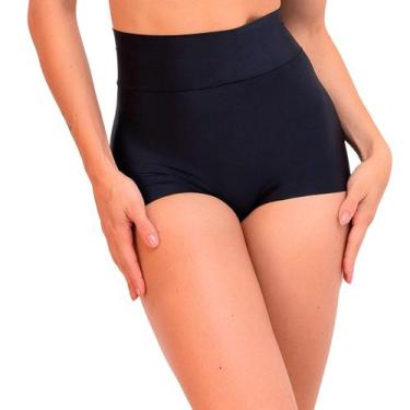 Imagem de Calcinha Levanta Bumbum Enchimento Cintura Alta Santa Passion , Preto,