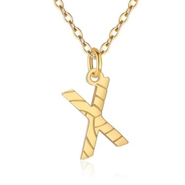 Imagem de RUOOUY Colar feminino com inicial de voleibol, banhado a ouro 18K, pingente de letra A-Z, joias de vôlei, acessórios esportivos, presente de Natal para namorada e filha, Aço inoxidável, Sem Pedra