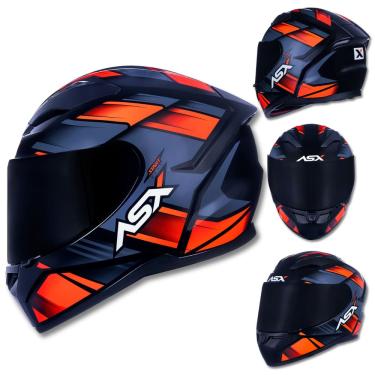 Imagem de Capacete ASX City Start Preto Cinza e Vermelho