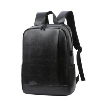 Imagem de Mochila De Moda Masculina Em Couro PU, Casual, Para Viagem, Escritório