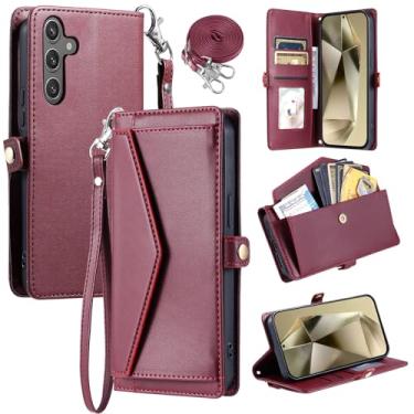 Imagem de Furill Capa carteira para Samsung Galaxy S24 Plus/S25 Plus S24+ S25+ 5G com suporte para cartão à prova de choque macio com bolso magnético para celular S24Plus 24S + S 24 24+ S25Plus 25S 25+ SM-S936U