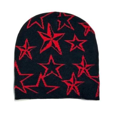 Imagem de Gorro Unissex Quente De Lã Estampado Estilo Y2K, Acessório Hip Hop - N