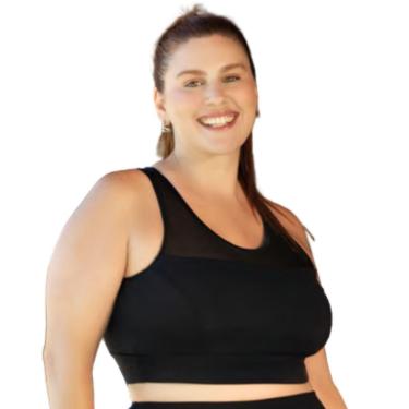 Imagem de Top Fitness Feminino Plus Size Com Tule Selene-Feminino