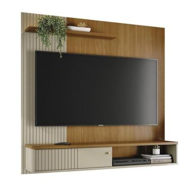 Imagem de Bancada Suspensa Aurora Para Tv 65 Polegadas Com Portas - Madetec Cumaru Opala
