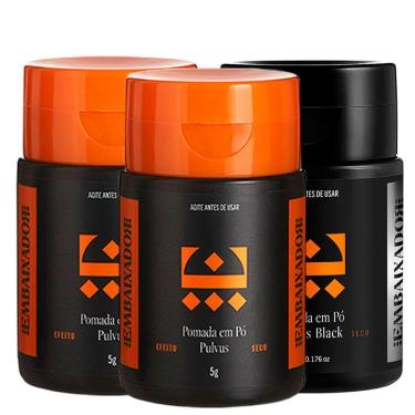 Imagem de Kit 02 Pomada Em Pó Pulvus + 01 Pulvus Black Embaixador 5G