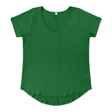Imagem de Blusa Feminina Plus Size da Infinita Cor Verde, Plus G2, Verde