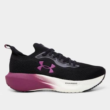 Imagem de Tênis Under Armour Slight 3 Feminino, Preto, Vinho, 36