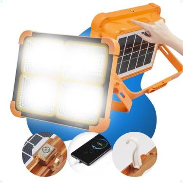 Imagem de Holofote Luz De Emergência Recaregavel Solar Ímã Power Bank - Vagolume