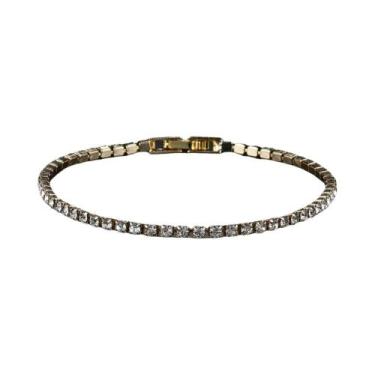 Imagem de Pulseiras De Cadeia Em Ouro Rosé Para Mulheres Com Pequenos Cristais D