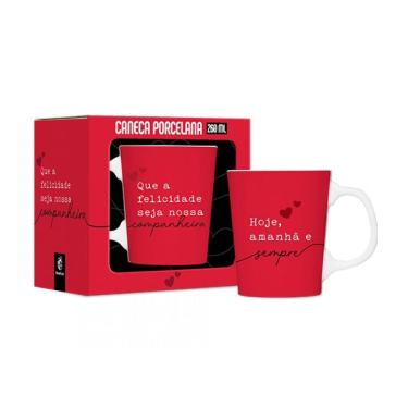 Imagem de Caneca de Porcelana - 260ml - Hoje, Amanhã e Sempre - Brasfoot