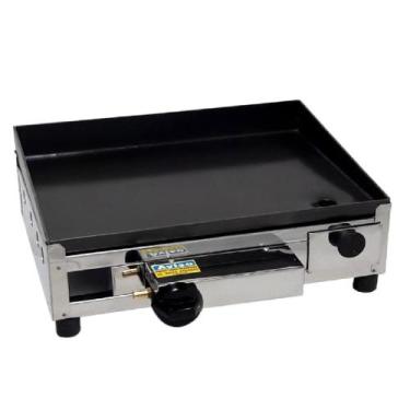 Imagem de Chapa de Lanche 30x40 a Gás 3,5 mm Profissional Inox Inclinada - JBC E