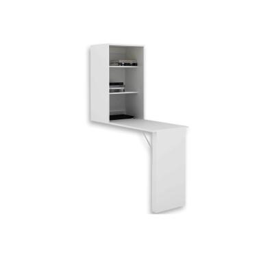 Imagem de Armário Multiuso Infantil Am3106 C/ Mesa Retrátil E 2 Prateleiras Branco - Tecno Mobili