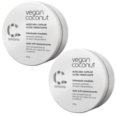 Imagem de Kit 2 Máscaras Vegan Coconut Amavia Ultra Hidratante Hair - amávia