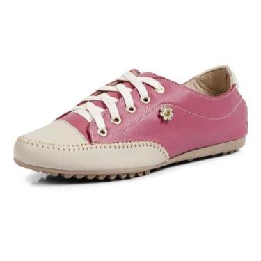 Imagem de sapatênis tênis feminino de couro confortável casual esporte - Izabela