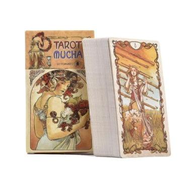 Imagem de Jogo de cartas Mucha Tarot Family com cartas de baralho de tarô - yiwe