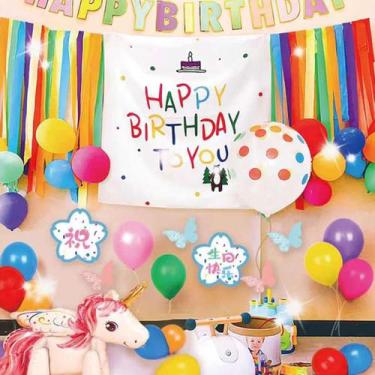 Imagem de Kit de balão, folha de látex de unicórnio rosa, 25 unidades para festa